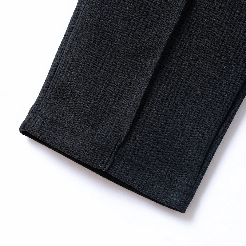 Mens Stylish Waffle Pants - Casual Sports Slim Fit with Adjustable Drawstring Secure Pockets for All Seasons - Perfect Outdoor