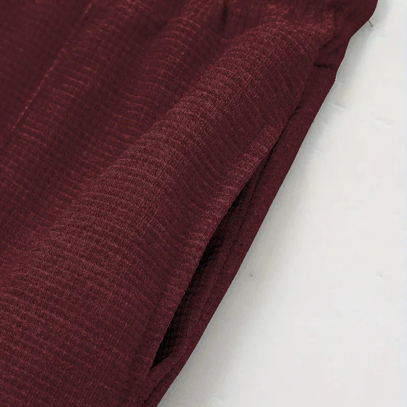 Mens Stylish Waffle Pants - Casual Sports Slim Fit with Adjustable Drawstring Secure Pockets for All Seasons - Perfect Outdoor