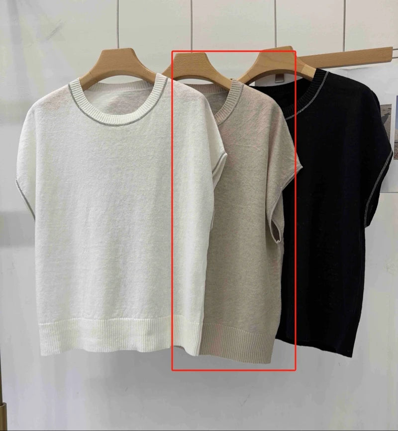 BY3511197 high-end thin summer knitted sweater for women linen pullover Luxury womens Clothing