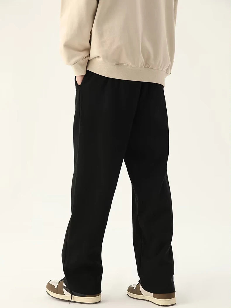 Men's Graphic Drawstring Waist Sweatpants, Regular Fit Casual Pocket Straight Leg Pants for Daily Wear, Men's Bottoms for Season