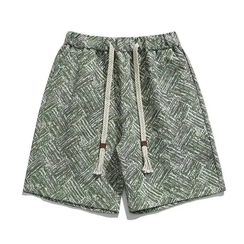 Trendy Brand Men's Five-Point Summer Creative Embroidery Shorts Loose Beach Casual Versatile Sports Shorts
