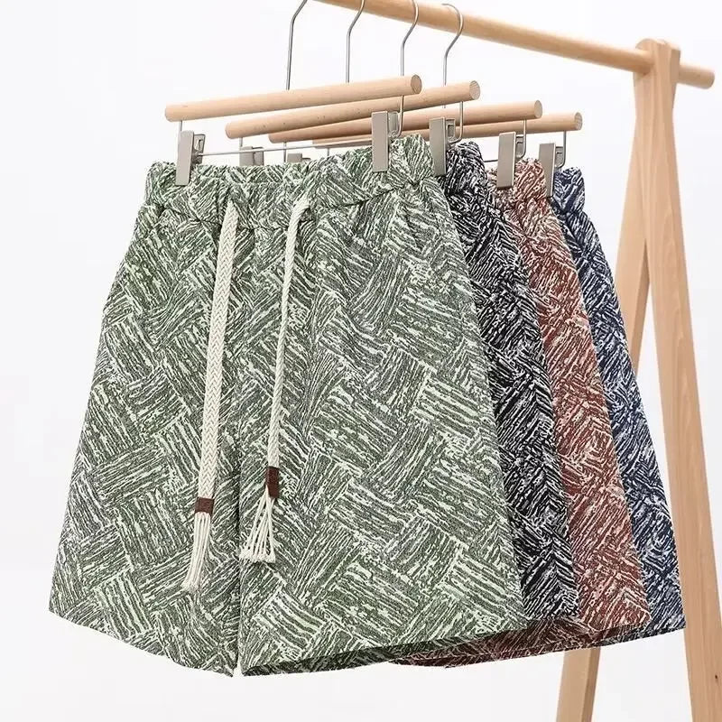 Trendy Brand Men's Five-Point Summer Creative Embroidery Shorts Loose Beach Casual Versatile Sports Shorts