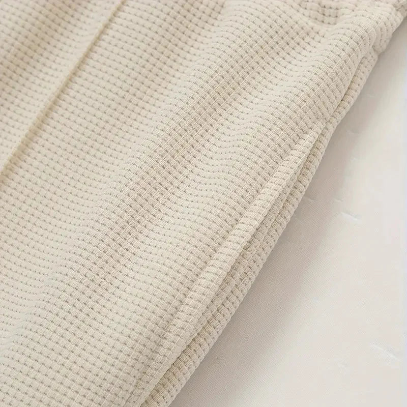 Mens Stylish Waffle Pants - Casual Sports Slim Fit with Adjustable Drawstring Secure Pockets for All Seasons - Perfect Outdoor