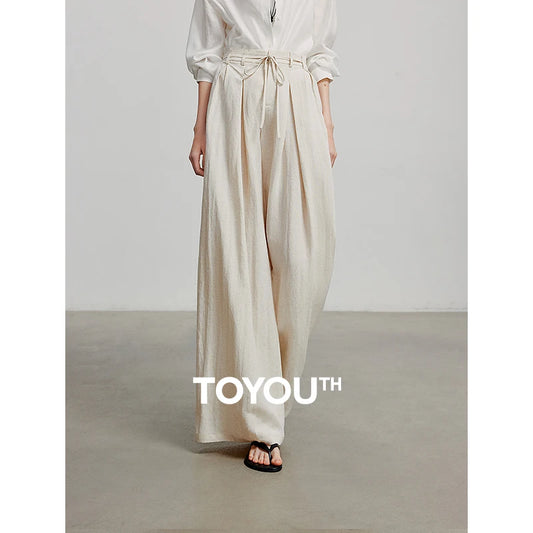 TOYOUTH Women Casual Pants 2025 Summer New Long Pants 8527028