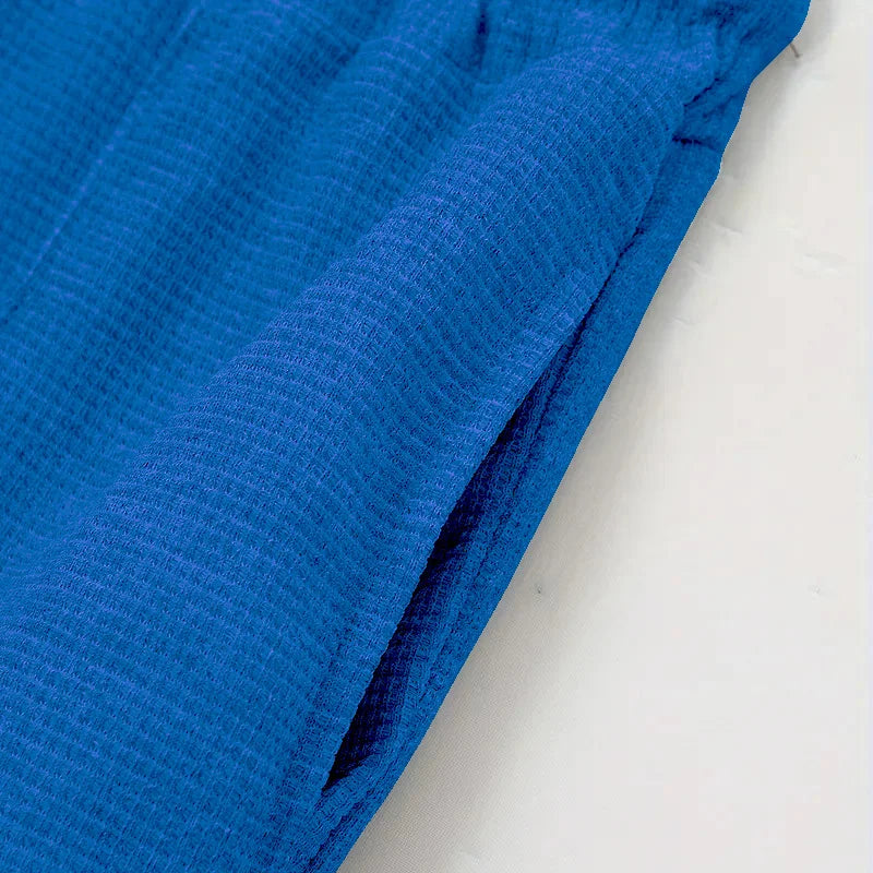 Mens Stylish Waffle Pants - Casual Sports Slim Fit with Adjustable Drawstring Secure Pockets for All Seasons - Perfect Outdoor