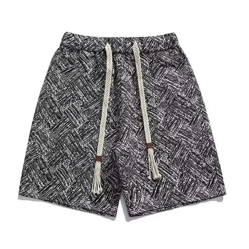 Trendy Brand Men's Five-Point Summer Creative Embroidery Shorts Loose Beach Casual Versatile Sports Shorts