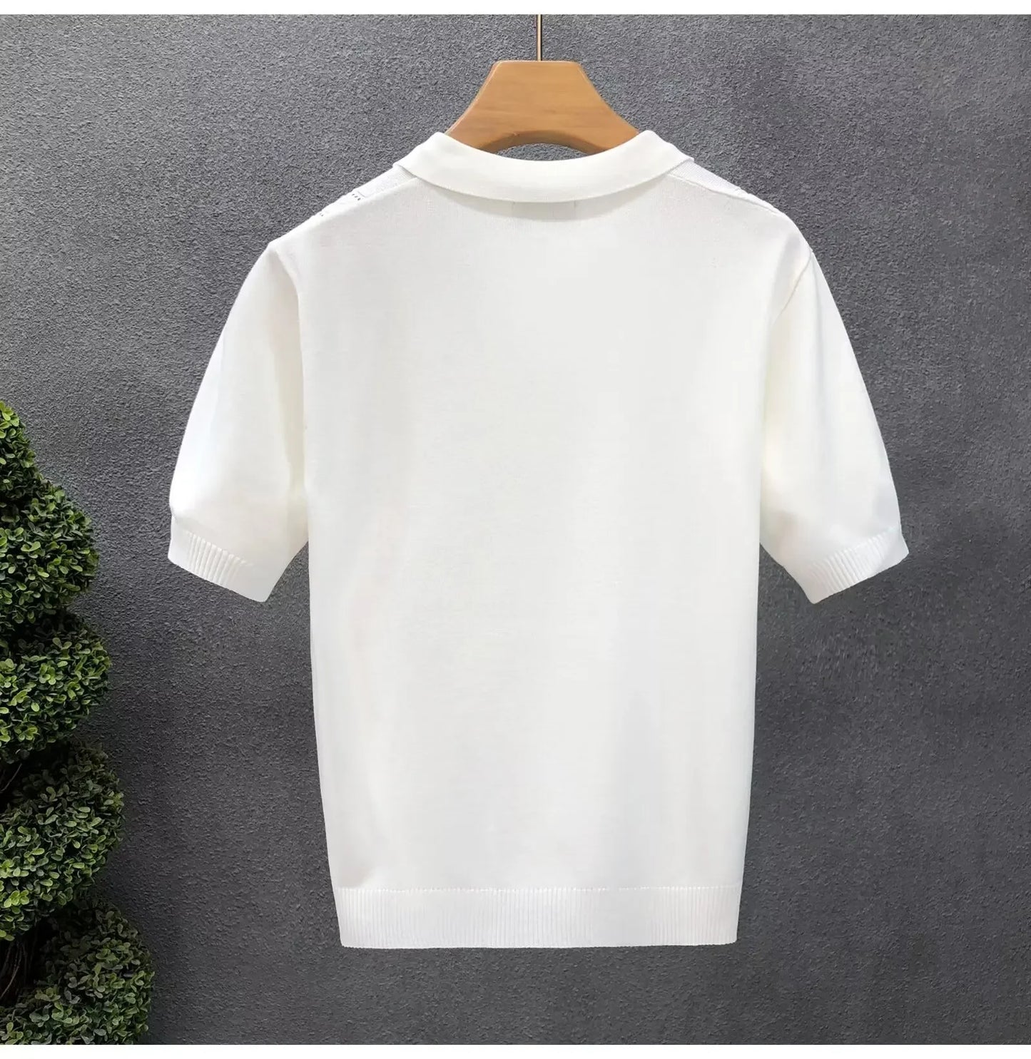 Men's Summer Thin Knitted Ice Silk Half Sleeve Polo Shirt New Hot Sale Of The Season Young Luxury Style Collared T-Shirt Short S
