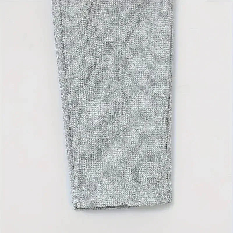 Mens Stylish Waffle Pants - Casual Sports Slim Fit with Adjustable Drawstring Secure Pockets for All Seasons - Perfect Outdoor