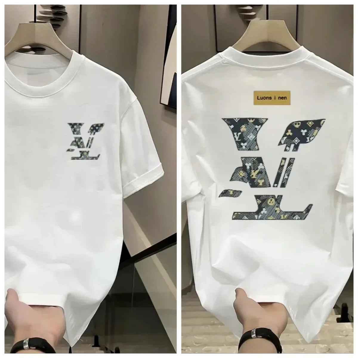 Round-neck Printed Short-sleeved 2025 Summer New Short-sleeved T-shirt for Men and Women Kids T-shirt