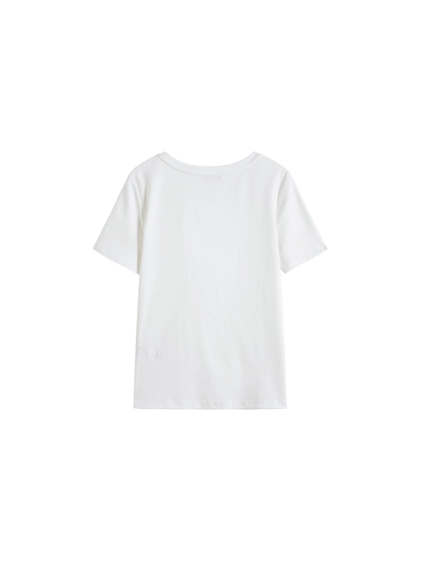 ZIQIAO Asymmetrical Knot Design - Petite Women's Short Sleeve T-Shirt - 2025 New Arrival Summer Slimming Versatile Top 25ZQ92102