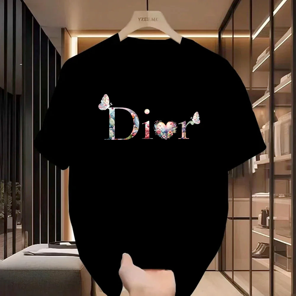 Luxury Tees Female Vintage Trendy Pullover T Shirts Women Casual T-Shirt Harajuku Designer Ladies Aesthetic Clothes
