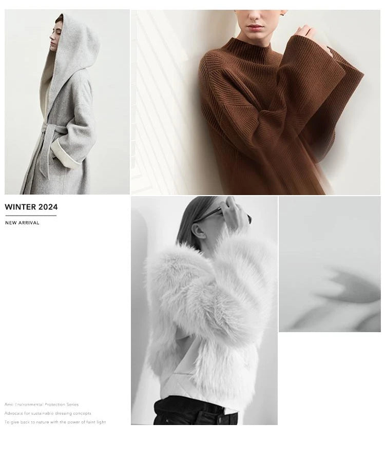 AMII Minimalism Shirt Pants Sets for Women 2025 Spring New Casual Basic Shirt Separate Straight Long Wide Leg Pants 12511048