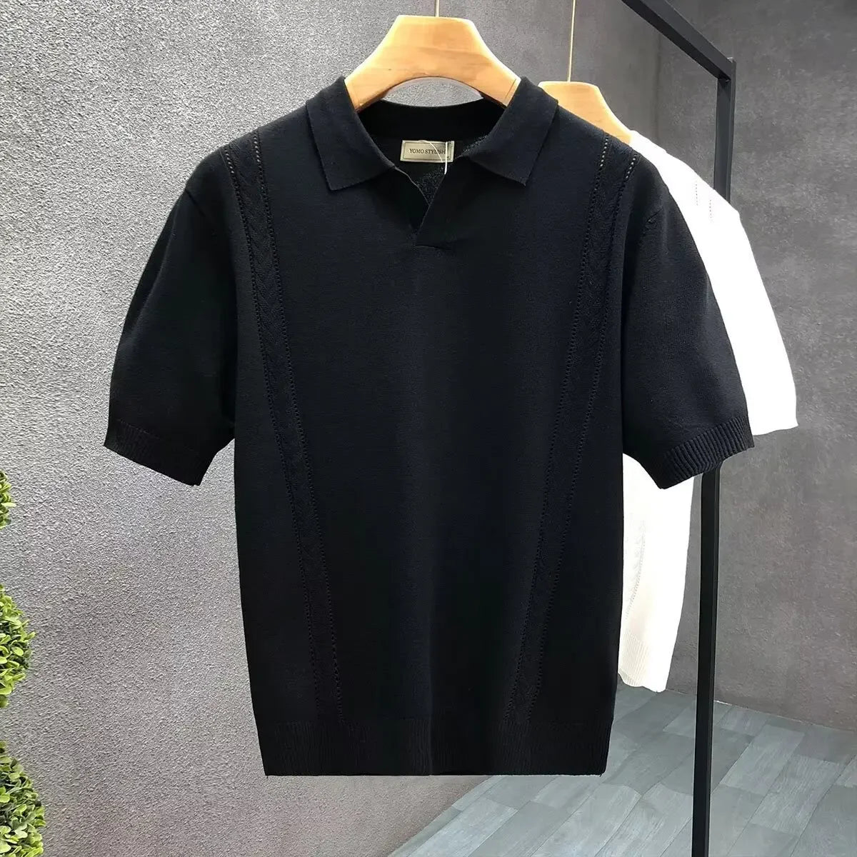 Men's Summer Thin Knitted Ice Silk Half Sleeve Polo Shirt New Hot Sale Of The Season Young Luxury Style Collared T-Shirt Short S