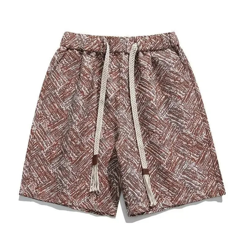 Trendy Brand Men's Five-Point Summer Creative Embroidery Shorts Loose Beach Casual Versatile Sports Shorts