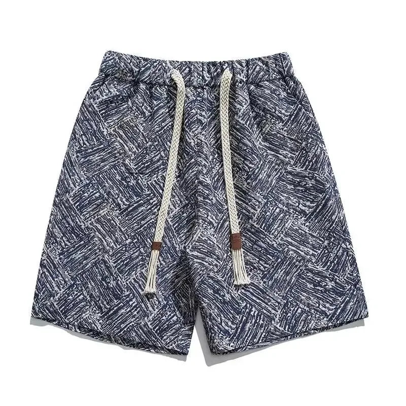 Trendy Brand Men's Five-Point Summer Creative Embroidery Shorts Loose Beach Casual Versatile Sports Shorts