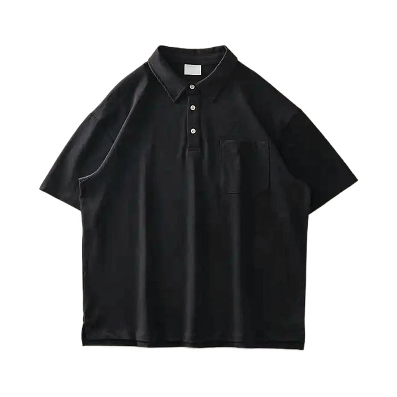 DUKEEN 260G Heavyweight Men's Polo Shirts 100% Cotton 2024 Summer Short-Sleeve White Pocket T Shirts Golf Wear Men's Clothing