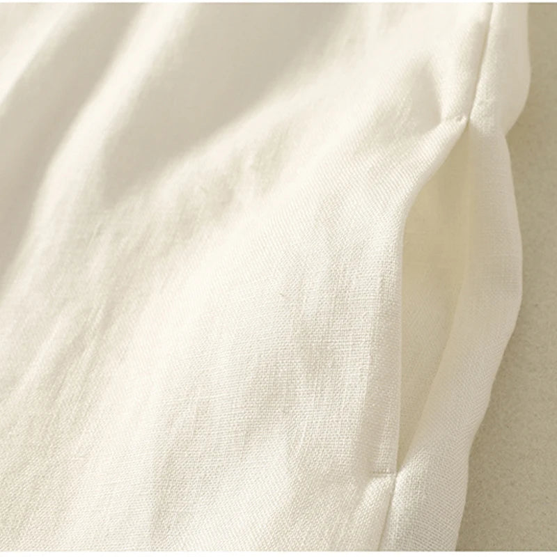 Cotton tops women summer new Korean fashion simple temperament elegant pockets casual white V-neck vest bottoming shirt