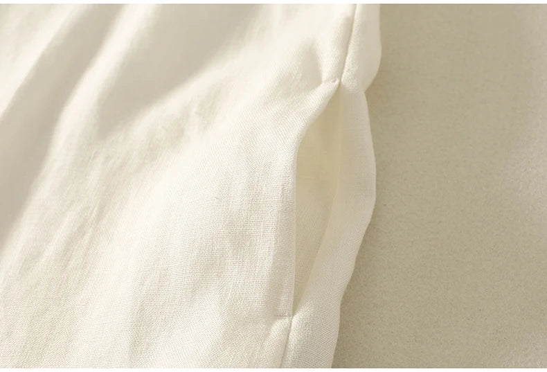 Cotton tops women summer new Korean fashion simple temperament elegant pockets casual white V-neck vest bottoming shirt