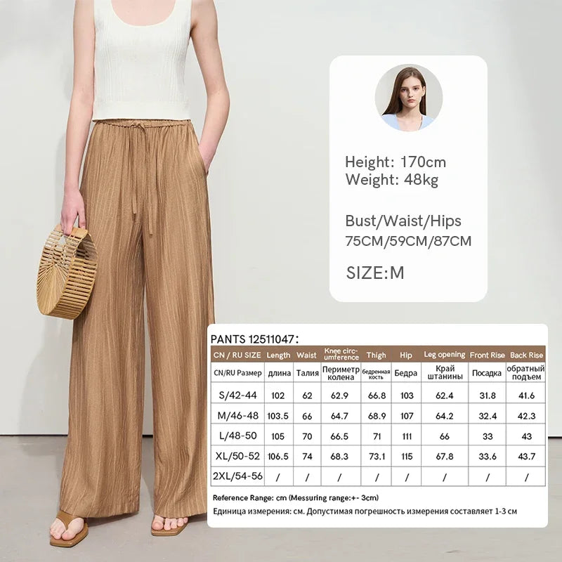 AMII Minimalism Shirt Pants Sets for Women 2025 Spring New Casual Basic Shirt Separate Straight Long Wide Leg Pants 12511048