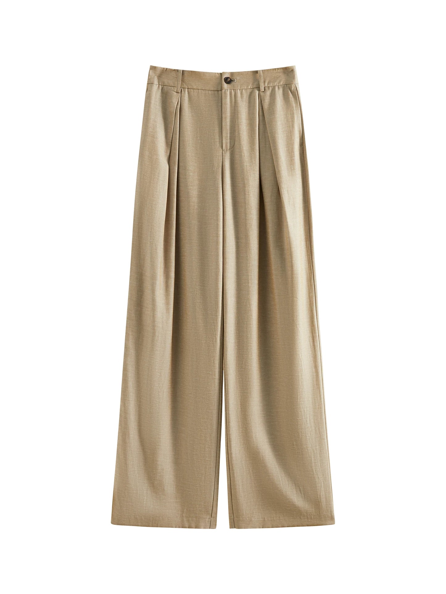FSLE 2025 Summer Old Money Vest Wide-Leg Pants Set Vintage Tailored Two-Piece Adjustable Waist Eco Linen for Boardroom to Brunch
