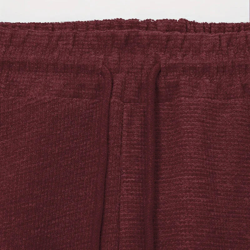 Mens Stylish Waffle Pants - Casual Sports Slim Fit with Adjustable Drawstring Secure Pockets for All Seasons - Perfect Outdoor